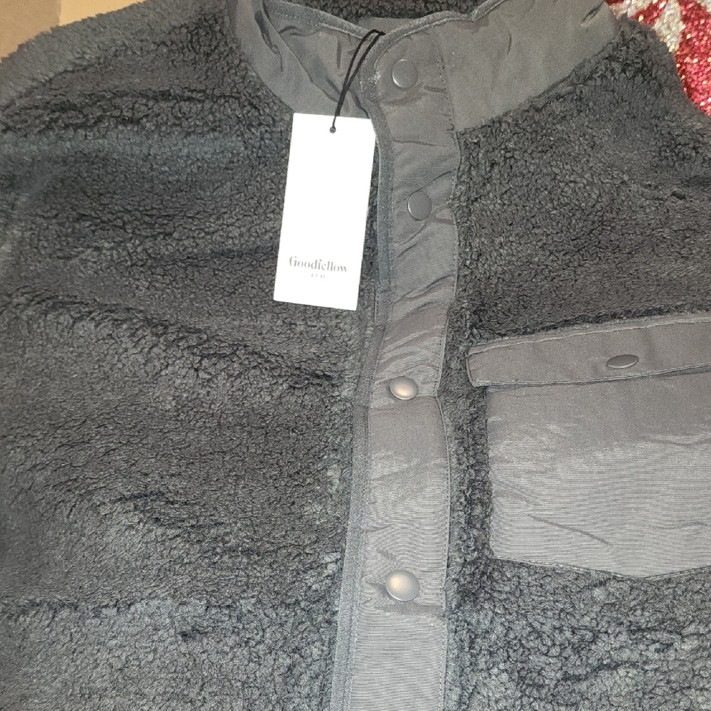 Fleece Target Gray Fuzzy Jacket